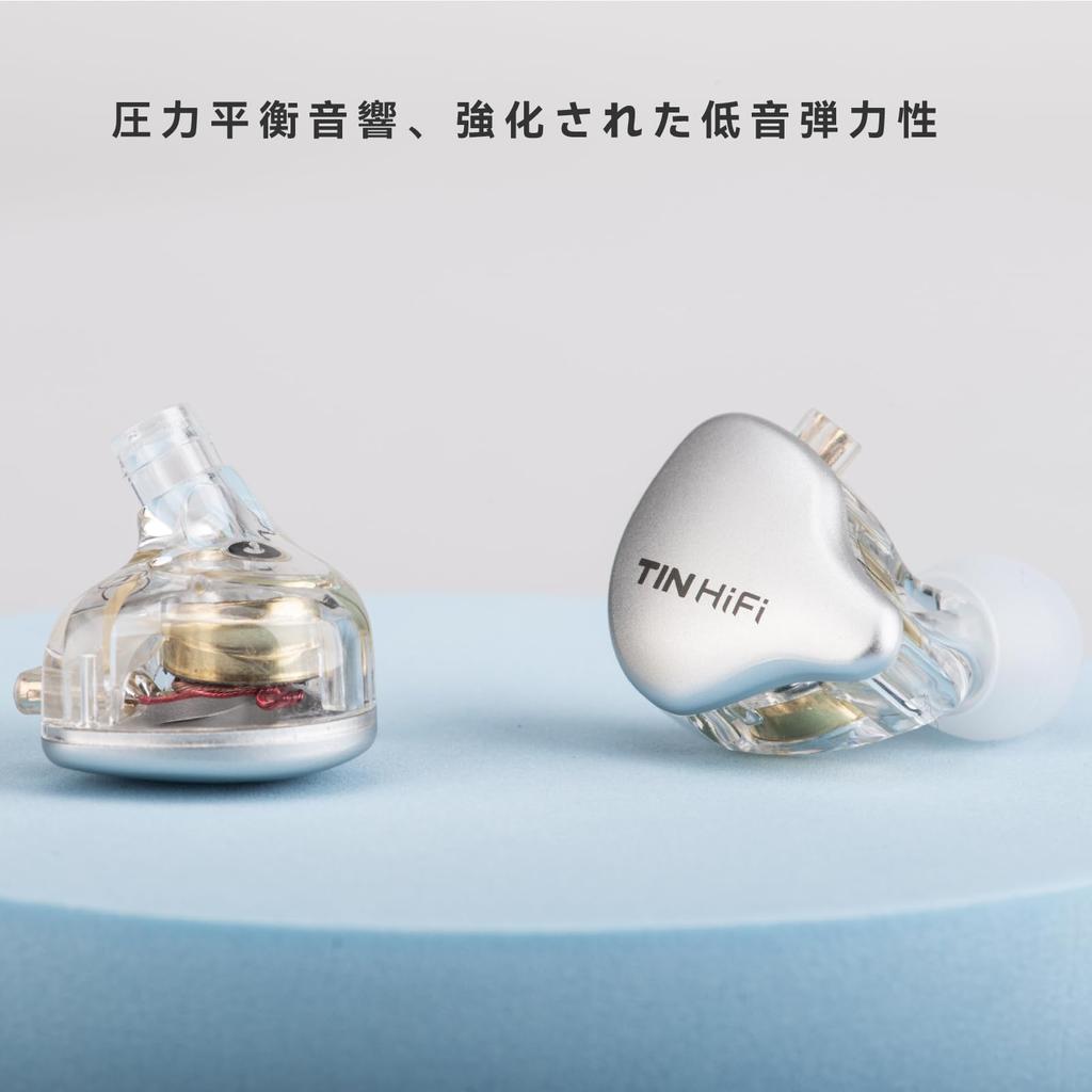 TinHiFi C1 Wired Earphones with HiFi Compatible with Music and 10mm DLC Composite Dual Magnetic Circuit Comfortable for No Microphone Sound, Gaming,