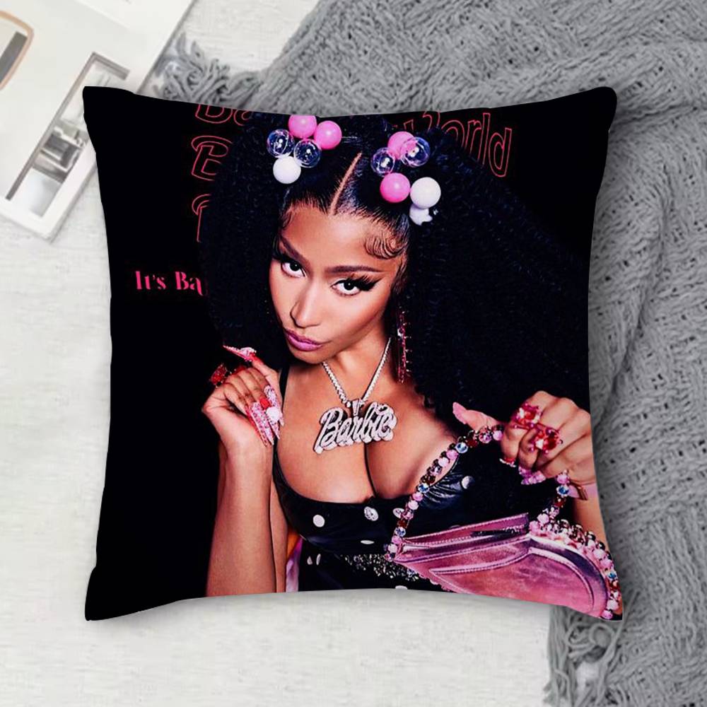 N-Nicki Minaj Double-Sided Printed Square Decorative Cushion Cover For Sofa Living Room Home Decor