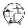 Modern Luxury Iron Display Shelf - Desktop Curio Cabinet Tea Ceremony Organizer, Chinese Style Decorative Shelf for Living Room
