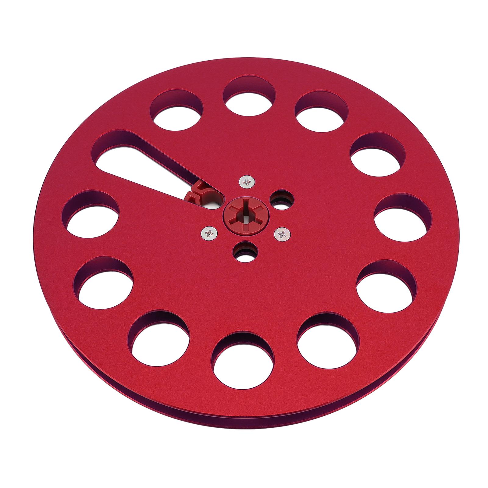 

14 7-дюймовая пустая катушка с лентой 11 отверстий Универсальная открытая катушка Звуковая лента Пустая катушка из алюминиевого сплава Take красный