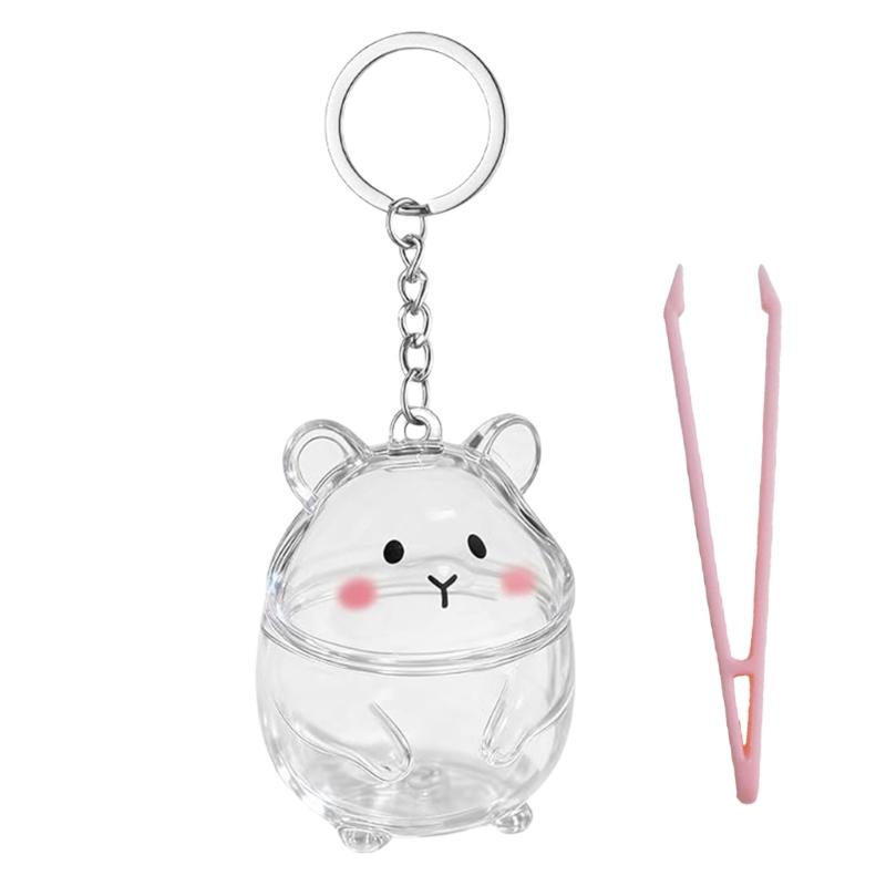 

Подорожній Портативний Брелок для Зберігання Хутра Хом яка З Прозорою Вітриною Пластиковий Збирач Шерсті Тварин Підвіска Для Любителя Домашніх Тварин