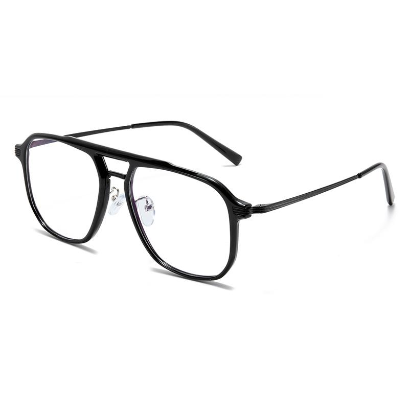 Double Beam Blue Light Blocking Nearsighted Glasses TR90 Square Prescription With Cylinder -0 5 To -6 For Women Men