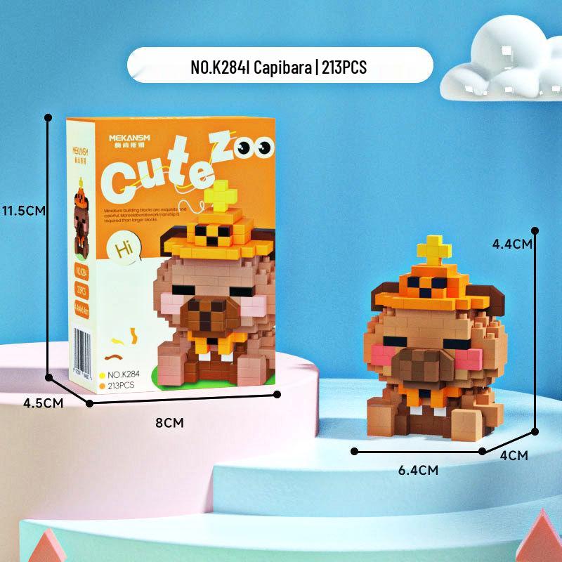 Penguin Top Hat Party Toy - Compatible Building Blocks for Small Animals