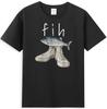 Fih Shoes Pesce Divertente Pesce Scritto Male Con Scarpe Meme Retrò Unisex T-Shirt