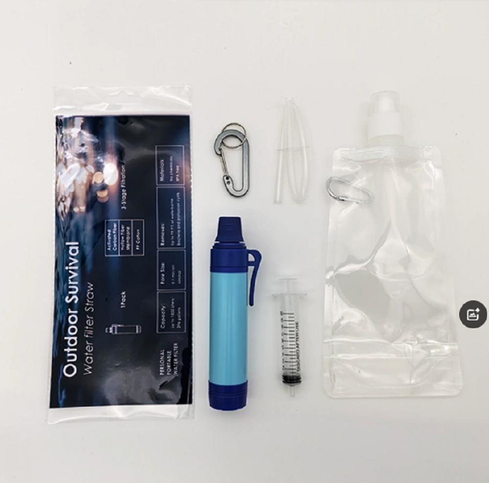 

Уличный очиститель воды Кемпинг Пеший туризм Аварийный для жизни Портативный очиститель Фильтр для воды Подходит для ручьев, озер На открытом воздухе Кемпинг