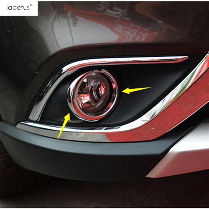 Anel de Moldura da Lâmpada de Neblina Dianteira Círculo Frame Cobertura Acabamento ABS Cromado Acessórios de Decoração Para Mitsubishi Outlander 2015 -
