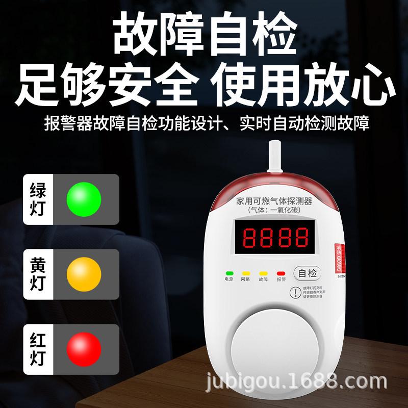 Battery-Powered Indoor Carbon Monoxide and Gas Detector