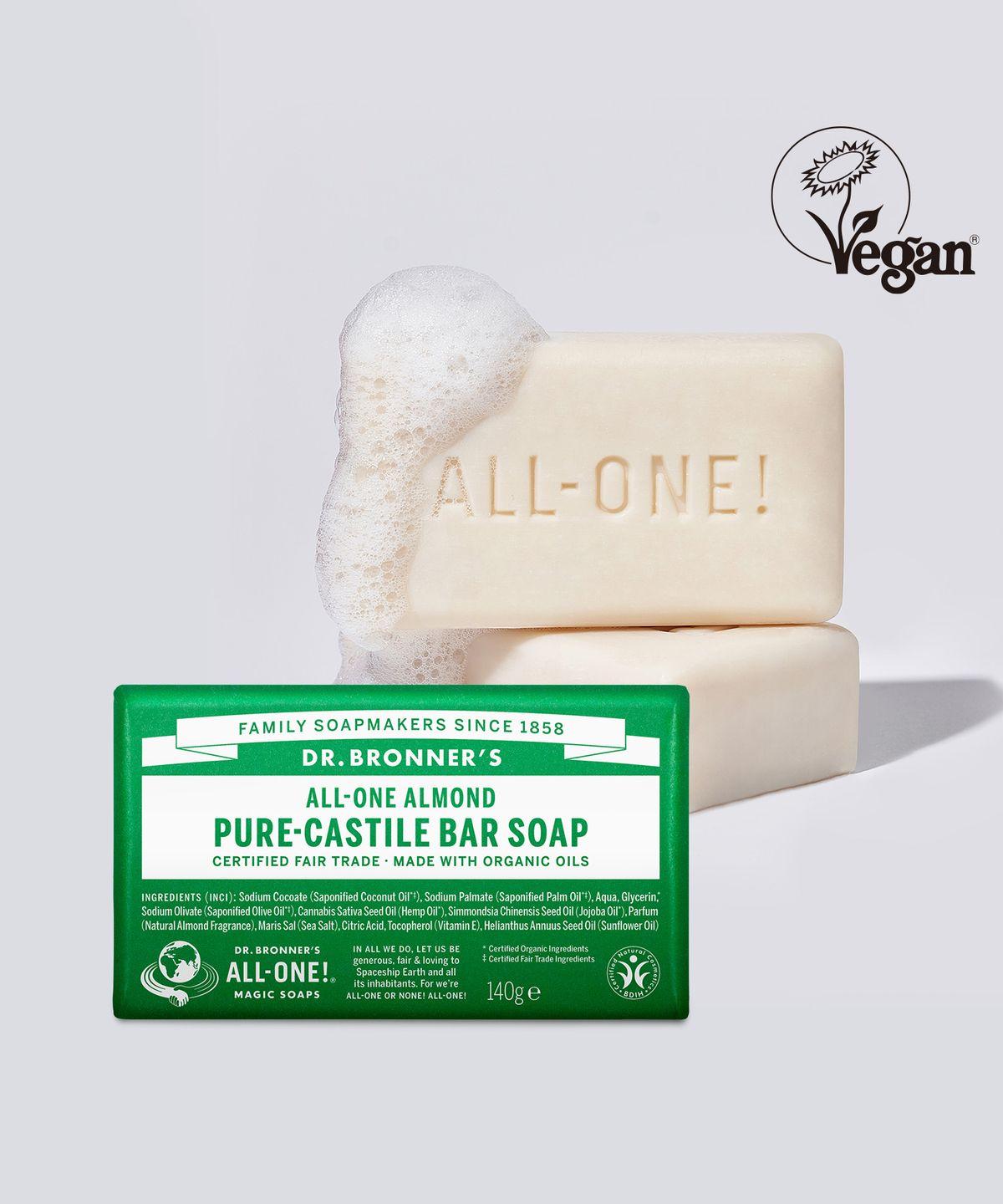 [2PACK] Almond Pure Castile Bar Soap 140g Almond + Almond