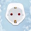 EU To UK Plug Adapter Travel Power Converter 2 Pin To 3 Pin UK Socket 250V 13A Fused Safe Charging for European Devices In Britain
