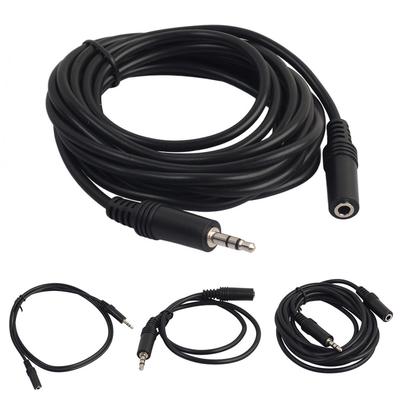 3.5mm Male To 3.5mm Female Extension Stereo Audio Cable Tool Headset Dual Use
