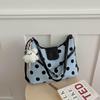 Women's 2026 Polka Dot One-Shoulder Crossbody Tote - Large Capacity, Korean Style, Fashionable Handbag for Commuting
