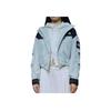 The North Face Vaiden Letter Logo Color Block Hooded Zip Long Sleeve Waterproof Jacket Women jackets Mint-Green NJ2HQ80M