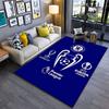 Blue Football Trophy Design Suitable As a Non-slip Mat for the Living Room or Bedroom Sofa