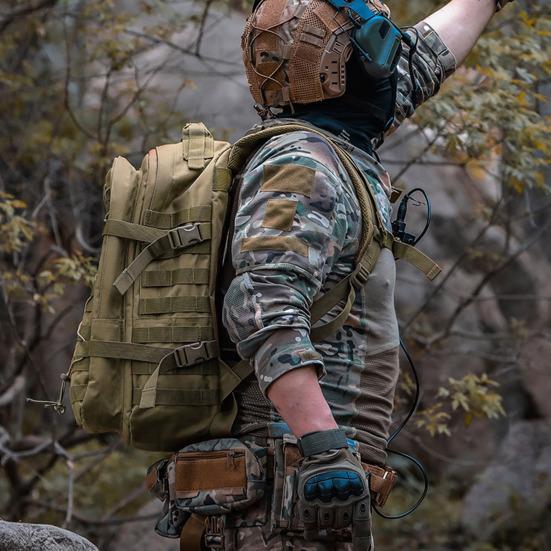 Hiking Backpack Lightweight Large Capacity Waterproof Oxford Cloth Outdoor Travel Camping Climbing Hunting Storage Bag Camouflage Rucksack