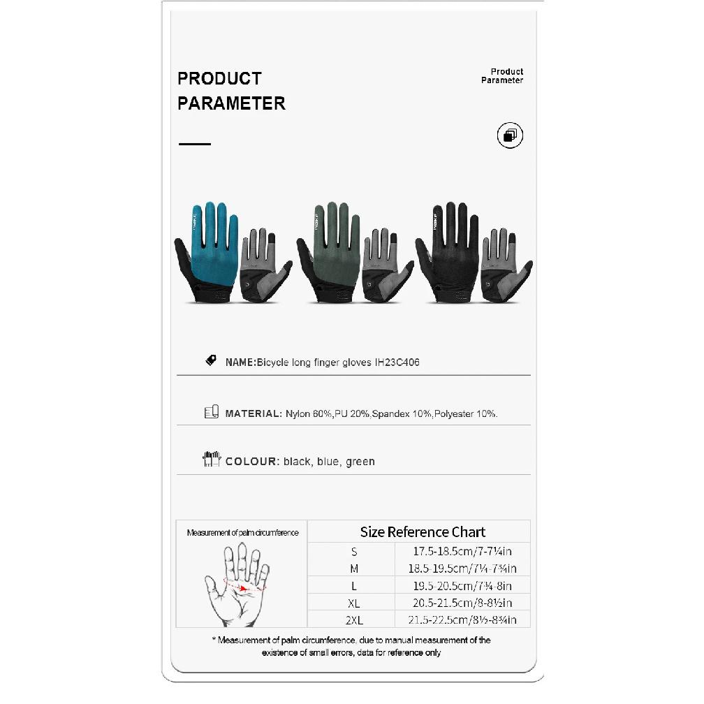 INBIKE 2023 MTB Cycling Gloves Gel Breathable Road Bike Riding Glove Touchsrceen Bicycle Gloves TPR Palm Pad Bike Accesssories