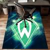 Green Werder Symbol Rug for Living Room, Game Rooms, Office, Bedroom, Office Floor Mat Playful Design, fan gifts Christmas decor