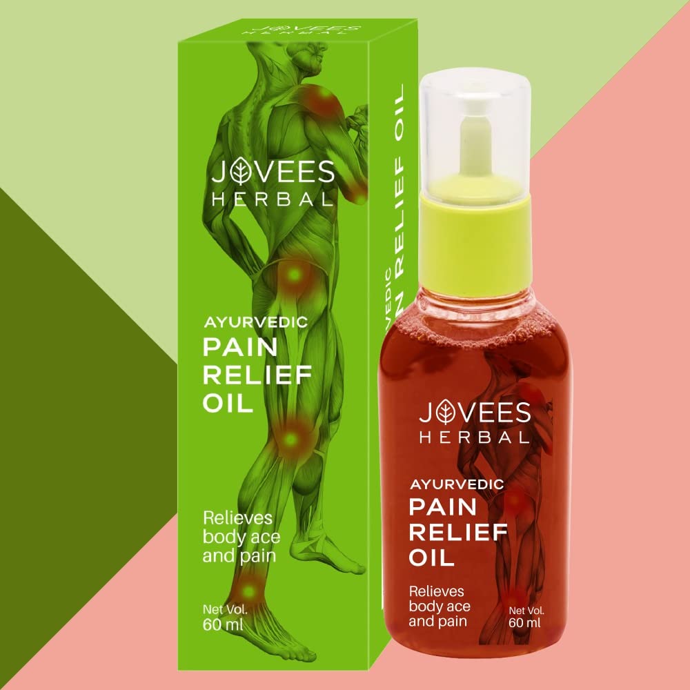 Jovees Herbal Pain Relief Oil 60 Ml For Joint Pain Muscle Back Knee Shoulder Relief Ayurvedic Formula