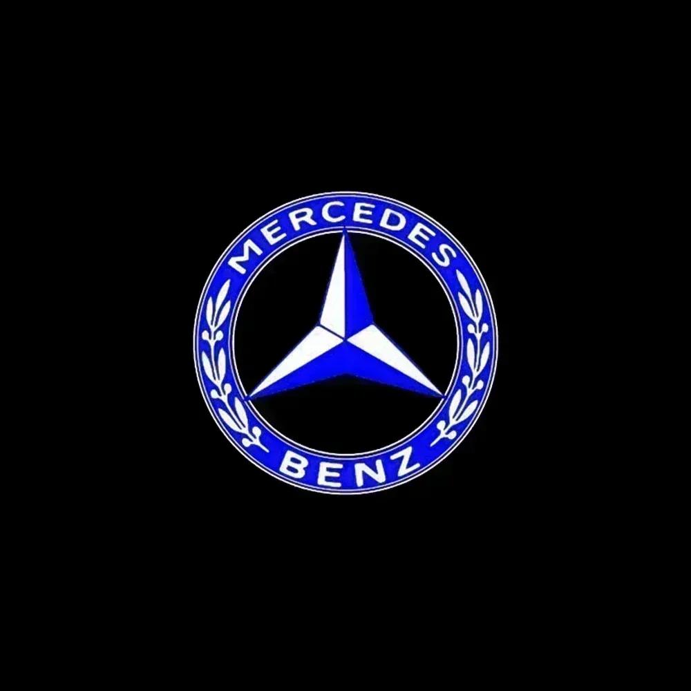 2X Car Door Sign Welcome Light LED Projection Light For Mercedes Benz AMG GLC GLA GLE GLS GL W204 W176 W205 W213 W166 W212 C180