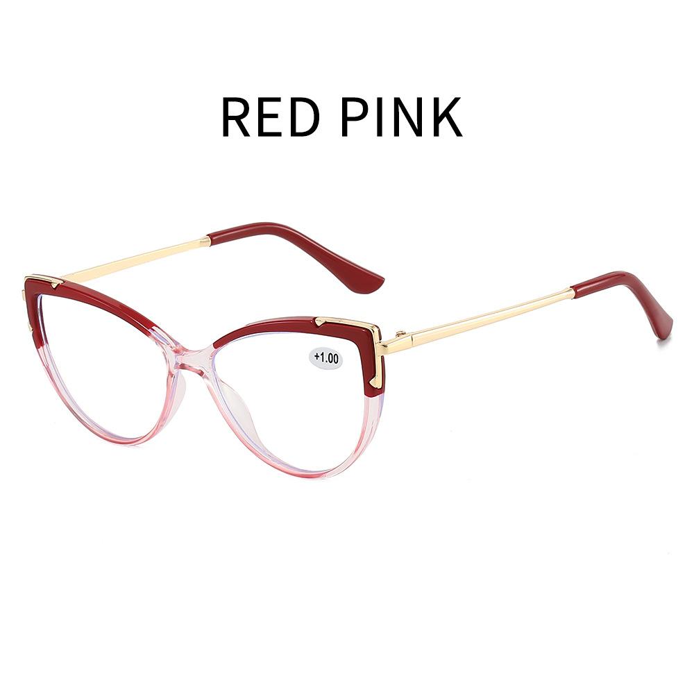 2528 Cat Eye Anti-Blue Glasses Women'S Fashion Cat Frame Ultra-Light Middle-Aged And Elderly High Definition Reading Glasses