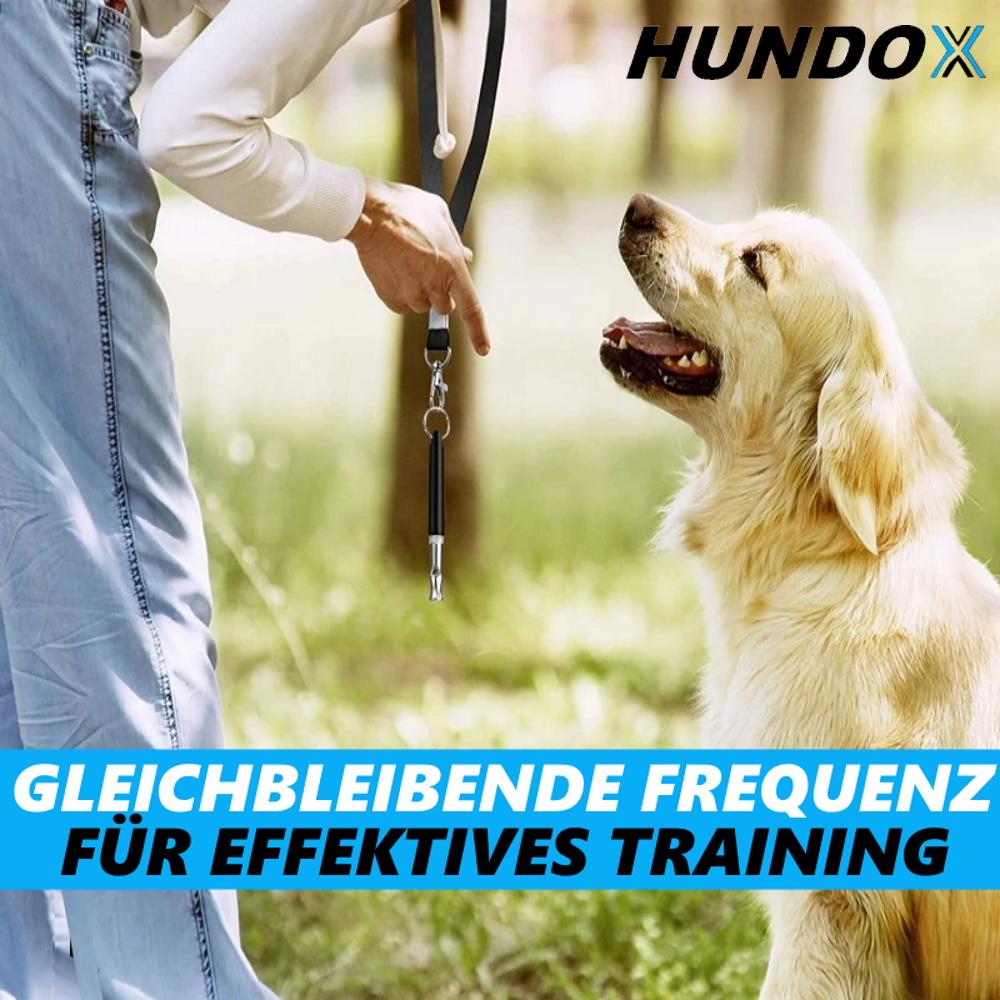 HUNDOX Hundepfeife Hochfrequenzpfeife lautlos + Klicker+ Schlüsselband [2er Set]