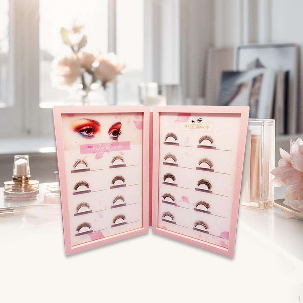 False Lash Storage Book Empty Case Acrylic Container Eyelash Display Box for Beauty Salon