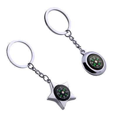 B36F Mini Boussole de Survie Porte-clés Camping en Plein air Randonnée Boussole de Poche Navigateur Mousqueton Porte-clés Équipement d'Escalade Équitation