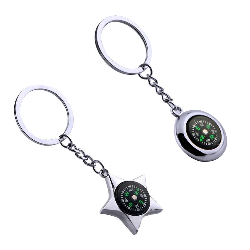 B36F Mini Survival Compass Key Chain Outdoor Camping Hiking Pocket Compass Navigator Carabiner Keyring Climbing Riding Equipment