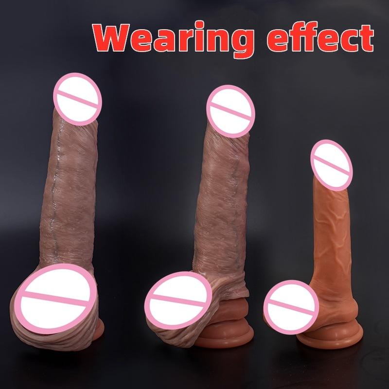 S M L Flüssigsilikon Penis Hülle Hohl Falsche Vergrößerungshülle Männer Sexspielzeug Verzögerung Ejakulation Verstärker Lustprodukt