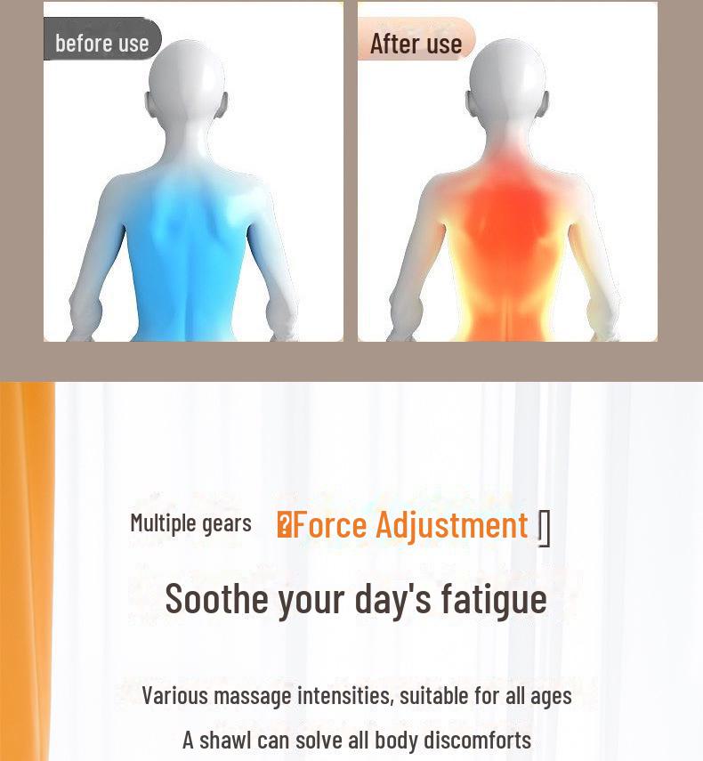 Multifunktionales Nacken- und Schultermassagegerät mit Wärme