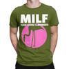 Unisex Milf Unisex I Love Flamingos Funny Milf Humour T Shirt Cotton Clothes Leisure Short Sleeve Crewneck Tee Shirt Birthday Tshirt