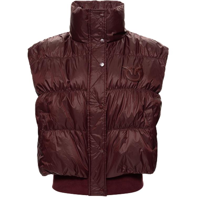PINKO Solid Color Zipper Stand Collar