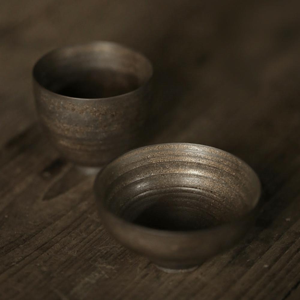 Ancient Style Japanese Style Tea Cup Iron Glaze Handmade Tea Cup Ceramic Tea Cup  for Tea Making