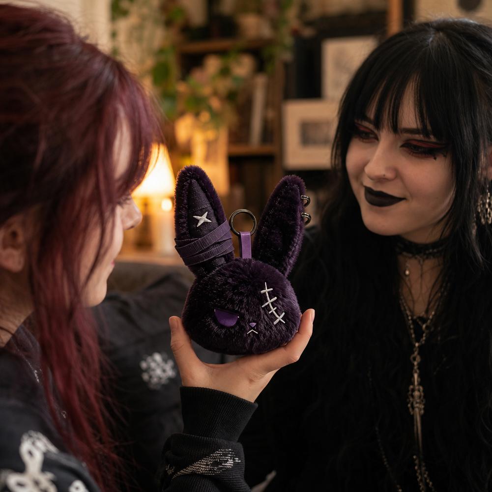Portachiavi Peluche Coniglio Gotico Coniglio Borsa Bandage Desian Kawaii Portachiavi Ciondolo Regalo