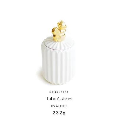 Ins Storage Box Small Animal Cartoon Electroplating Ceramic  Storage Jar with Lid Desktop Finishing Box Bottle Packaging