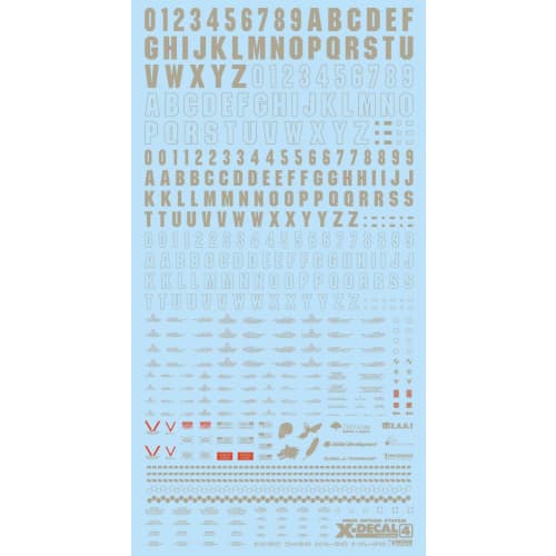 Wave Option System Series X Decal 4 (Light Gray) Plastic Model Decals OP-473