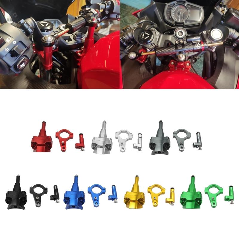 Motorcycle Accessories Aluminium Alloy Steering Damper Bracket Mounting Kit Compatible for Ninja400 2019 2020 2021 2022