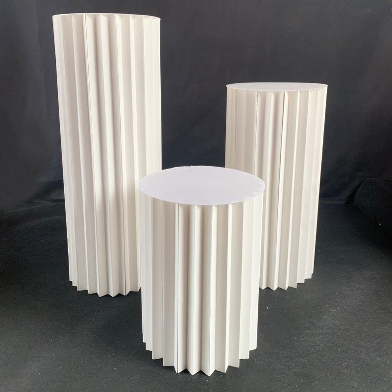 

Оригами круглый стол для торта, десерта, украшения свадебной вечеринки, банкета, сцены, складные римские колонны, украшения, композиция Diameter 30CM