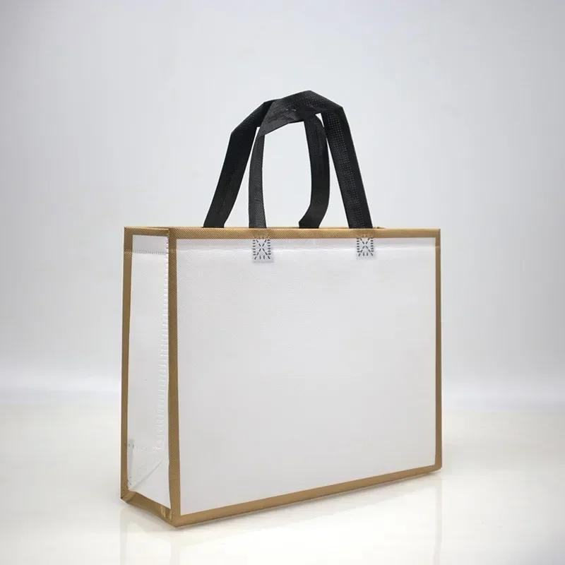 10pcs Coated Non-woven Fabric Bag Clothing Nonwovens Pack Handbag Environmentally Friendly Gift Shopping Packaging Pouch