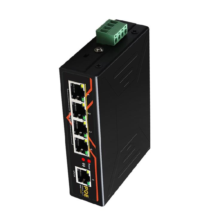 5-Port Network LAN RJ45 POE Splitter Wlan Hub Ethernet Switch 10/100M Industrial