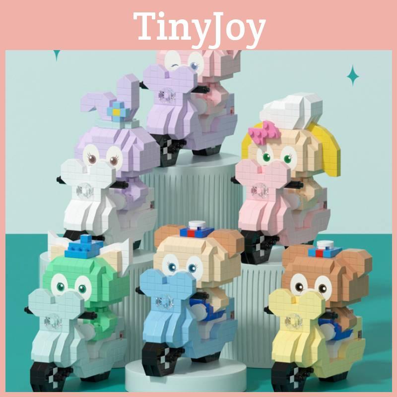 Cartoon Cute Action Figure Series Micro Granule Building Blocks Children's Assembly Puzzle Toy Display Stand