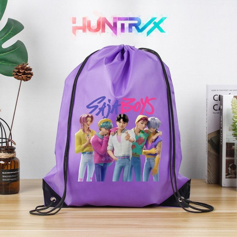 Huntress Girls Cosplay Drawstring Backpack Lightweight Polyester String Bag for Marathon Sports Events Gym Travel