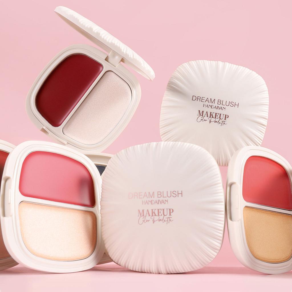 Tofarget Highlighter Blush Cream Pure Wind Makeup Ansiktslysende Langvarig vanntett matt blush