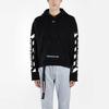 Off-White Sweatshirts Men's Black Hooded Moderate Regular OMBB031S181920231001