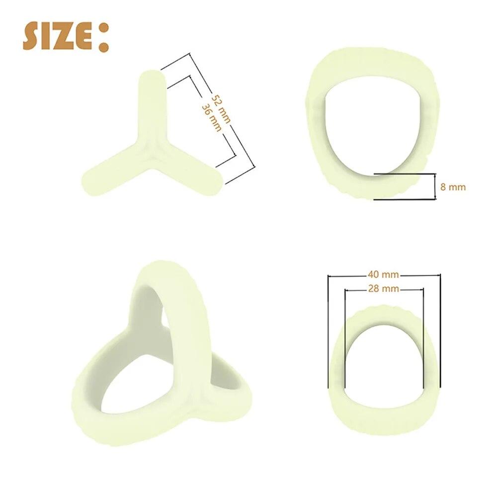 Luminous Cock Ring Silicone Durable Penis Ring Adult Men Ejaculation Delay Cock Rubber Ring Penis Enlargement Sex Toys for Male