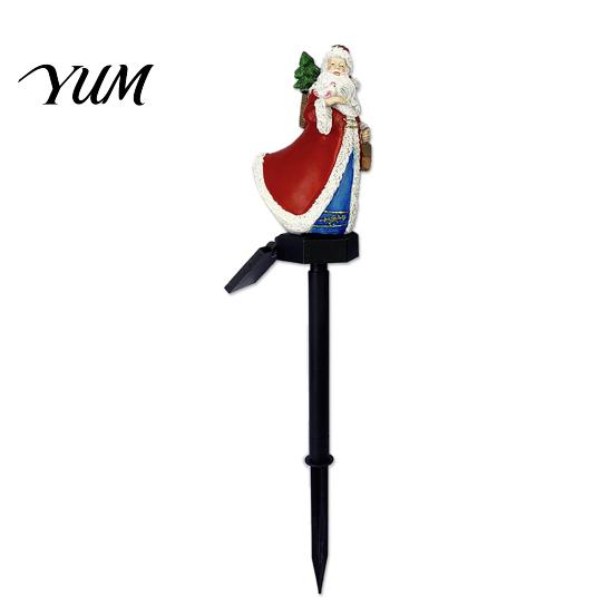 Easy Install Garden Stake Lights Christmas Solar Lights, Santa Claus Figurine Lamp, Waterproof Outdoor Powered Lawn Path Lighting Landscape Light for