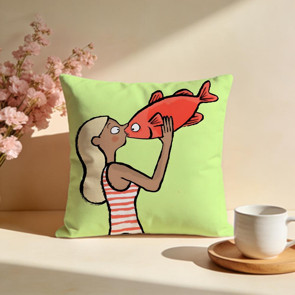 Fashion JJean Jullienful Cushion Cover Stylish Washable Pillow Cover Ideal for Couch Bedroom Car Decoration