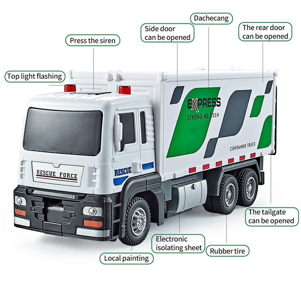 Simulation Fire Truck Ladder Truck Sprinkler Truck Sanitation Truck Alloy Engineering Vehicle Children's Car Model Toy