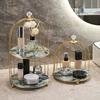 Cosmetics Storage Rack Birdcage Shape Thick Iron Frame Organizer Large Capacity with Elevated Bottom Design Display Rack