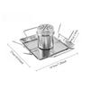 Camping Thick Forked Chicken Grille, Roasted Chicken Plate, Stainless Steel Square Beer Chicken Plate