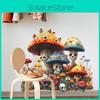 Halloween Mushroom Scary Skull Eye Beads Bedroom Home Decor Wall Stickers